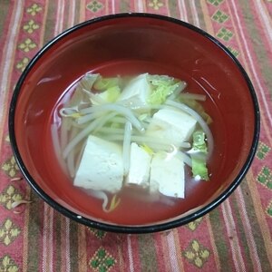 豆腐ともやしの韓国スープ